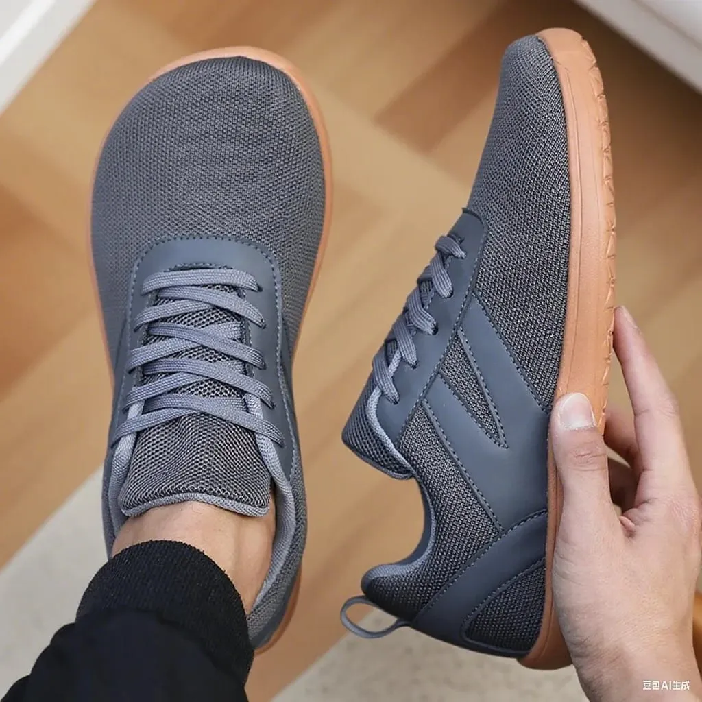 Mesh Barefoot Shoes Men's Wide Toe Minimalist Sneakers Lightweight Breathable Casual Shoes Designer Running Shoe Casual Sneakers — image 3