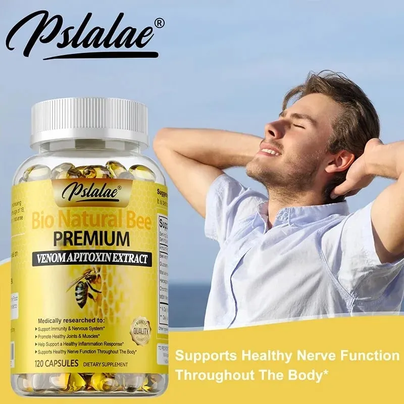 Natural Bee Venom Extract Capsules - Glucosamine Chondroitin Supplement Relieves Joint Pain and Stiffness Promotes Bone Health — image 7