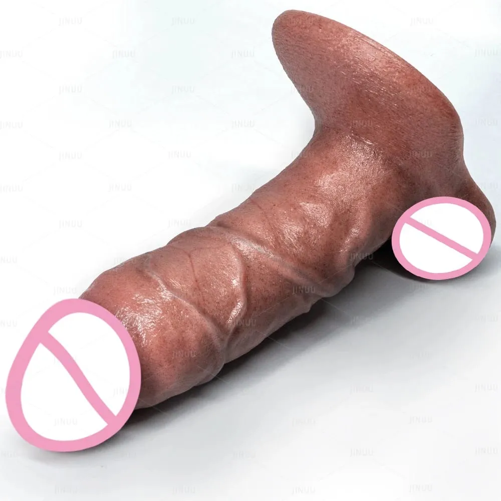 XXL Kalın Silikon Yapay Penis Büyük Vantuz ile Cilt Dostu Yumuşak Silikon Masaj Gerçekçi Gözenek Düzeyinde Doku Penis Seks Oyuncak
