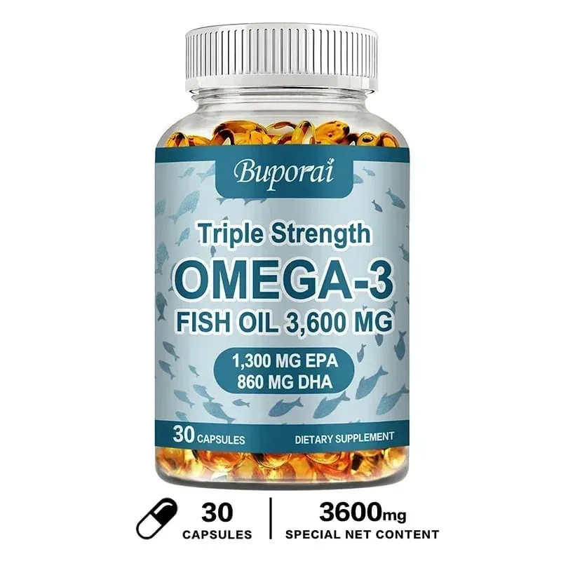 Omega 3 Fish Oil - Rich in EPA+DHA Supports Joint Brain and Eye Health Enhances Immune Function and Antioxidant