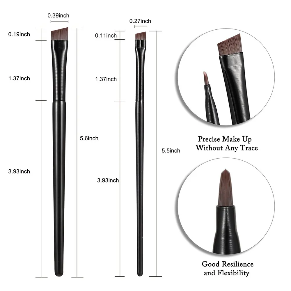Eyebrow Eyeliner Brush Small Angled Blade Liner Brow Contour Brush Beauty Cosmetics Tool Makeup Brushes Set — image 6
