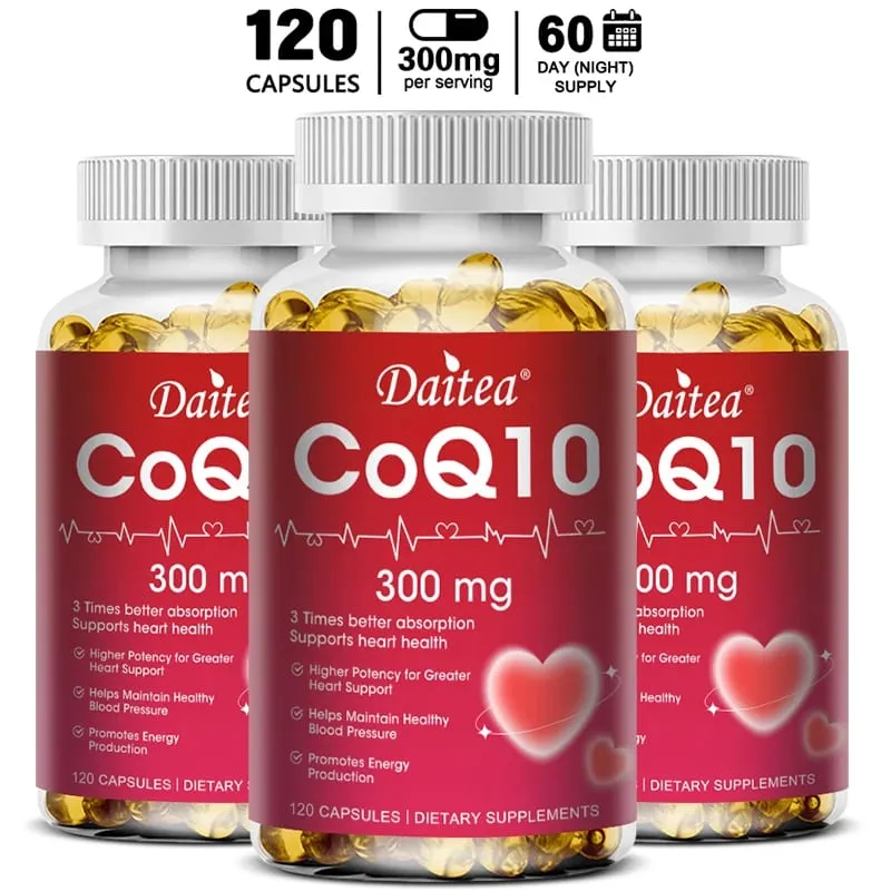 Sinusuportahan ng Coenzyme Q10 - 300 Mg ang Energy Cognitive Ability at Heart Brain and Cell Health Antioxidant Nagpapabuti ng Kalidad ng Pagtulog — image 6
