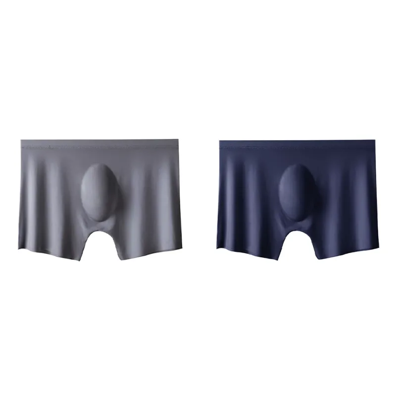2Pc Men's Panties Ice Silk Underwear Men Underpants Boxers Seamless Man Ultra-thin Cool Breathable Boxer Shorts Male Boxershorts — image 35