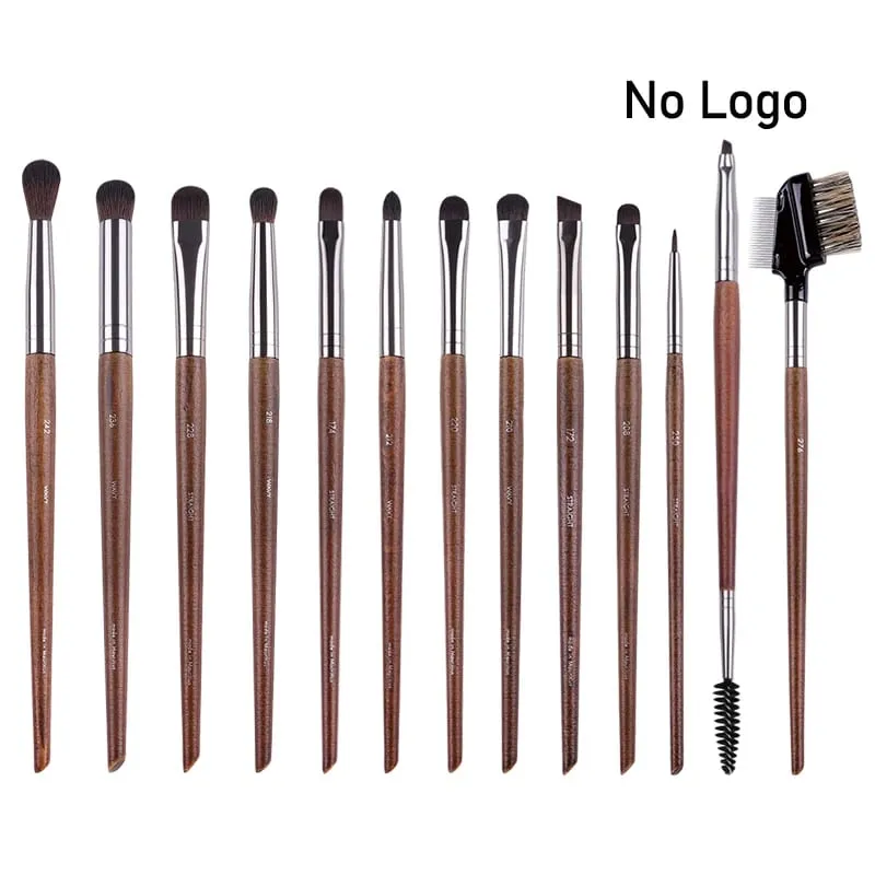 Natural wood Eye Makeup brushes whole set Pro Crease Eyeshadow Make up kit smudge highlighter eyebrow Lip lash brush practical