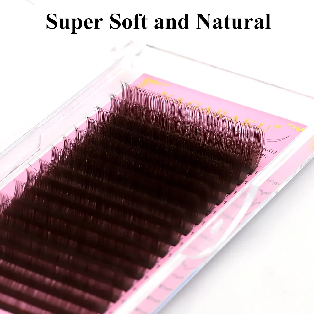 Light Brown Mix Eyelash 7-15mm Mink Lash False Individual Faux Eyelashes Cilia Extension for Eye Beauty — image 4
