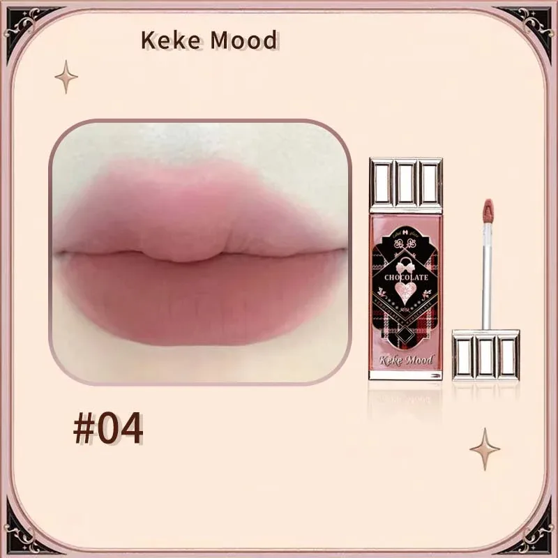 Chocolate Cloud Lip Gloss Matte Velvet Smooth Application Lip Glaze Mousse Brown Red Liquid Lipstick Makeup Lip Tint Cosmetics — image 8