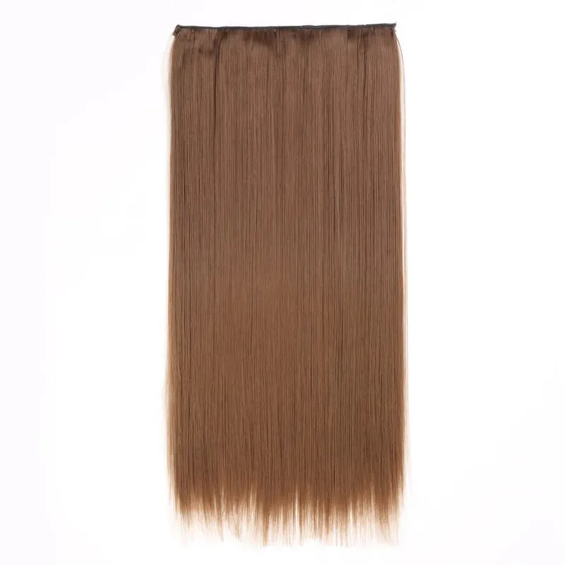 Synthetic Clip in Hair Extensions 6 Pcs/Set 16 Clips Long Straight Hairpieces Clip On Hair Extension for Women Blonde — image 43