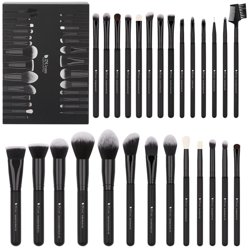 DUcare Black Makeup Brush Professional Makeup Eyeshadow Foundation Powder Soft Synthetic Hair Makeup Brushes Brochas Maquillaje