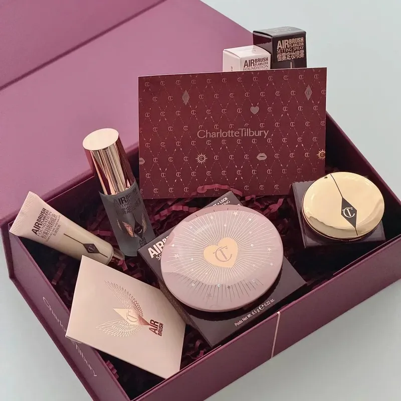 Charlotte Tilbury Setting Spray 16H Waterproof Weightless&Contour Wand Blendable Buildable&12Pan Eyeshadow Intensely Pigmented