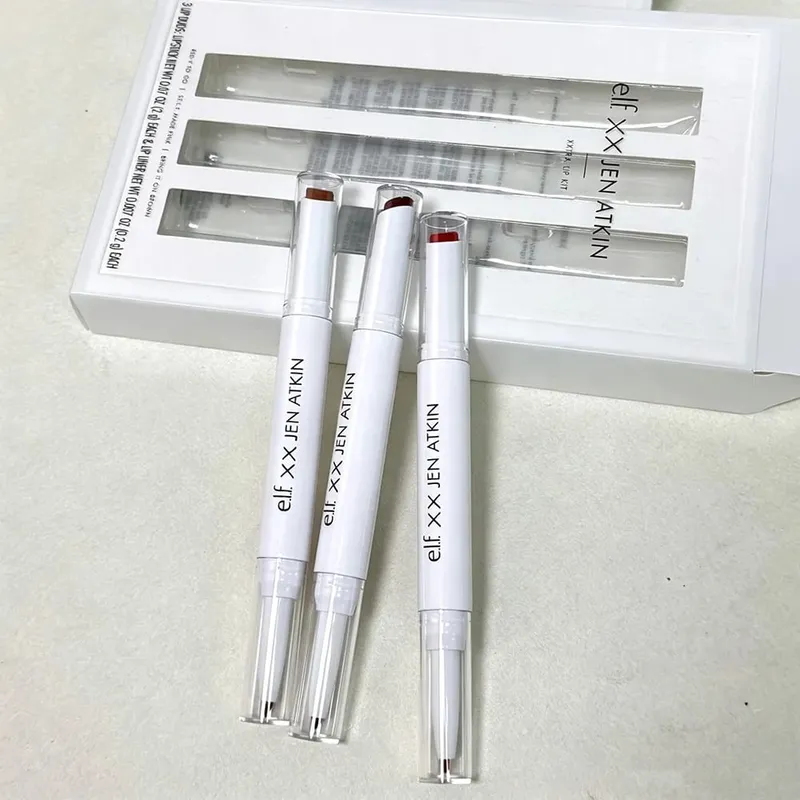 e.l.f. ELF X Jen Atkin Double-End Lip Liner & Gloss Pen 3Pcs Makeup Set with Vivid Red Lip Shade for Daily Lip Styling — image 1