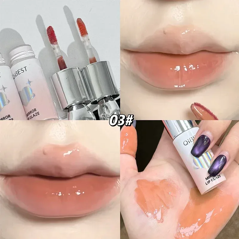 Liquid Lip Gloss Lipstick Glossy Finish High-Shine Lasting Moisturize Non-Stick Glassy Lip Glaze Makeup Lip Stain Pigment — image 3