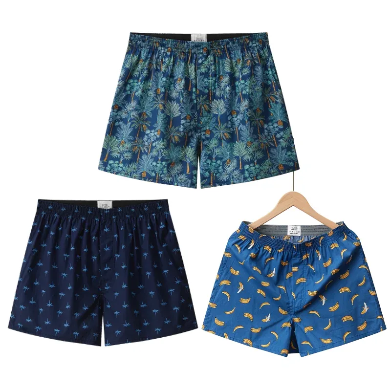 3pcs New Men's Underwear Boxer Shorts Underpants 100% Cotton Loose Men Pant Breathable Male Arrow Panties Boxershorts Men Shorts