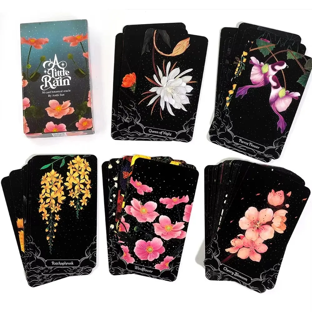 A Little Rain Botanical Oracle card Permainan Leisure Party Table Game Berkualiti Tinggi Dek Tarot Ramalan Ramalan — image 3