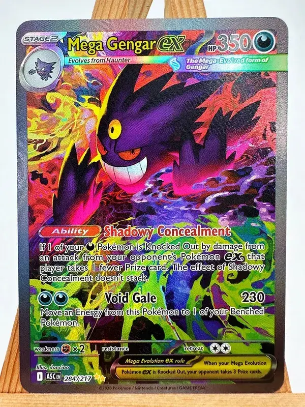 Pokemon PTCG ASC Gengar Dragonite Celebi Legetøj Hobby Hobby Samleobjekter Spilsamling Anime-kort