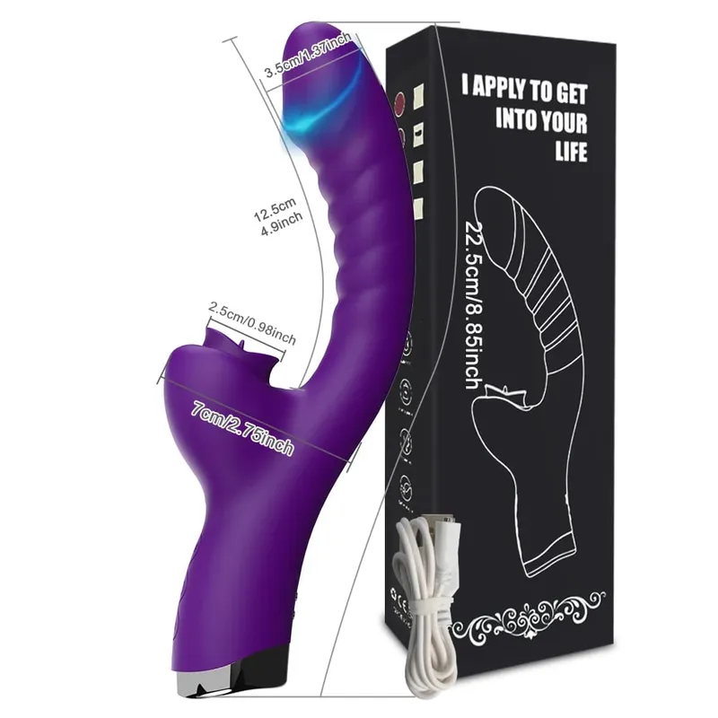 20 režimů Aplikace Porn Tongue Dildo Vibrátor Bod G Bod G Vagina Masážní hůlka Stimulátor olizování klitorisu Dospělé Ženy Ženy Sexy sexuální hračky — image 14