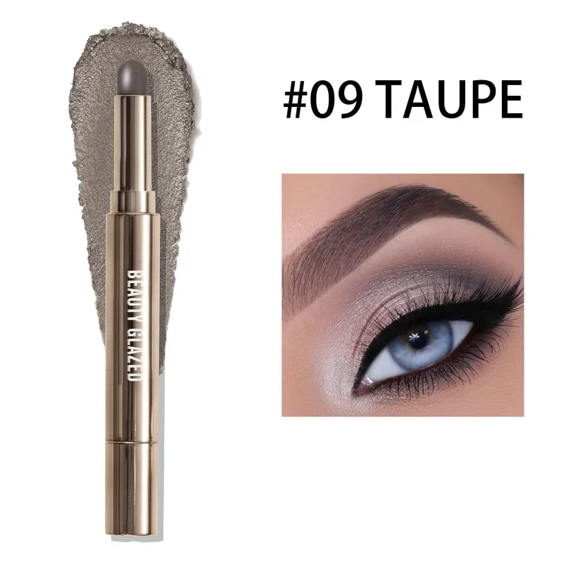 10 Color Double Ended Eye Shadow Stick With Sponge Brush Pearlescent Lasting Eyeshadow Pen Contouring Portable Makeup Cosmetics — image 14