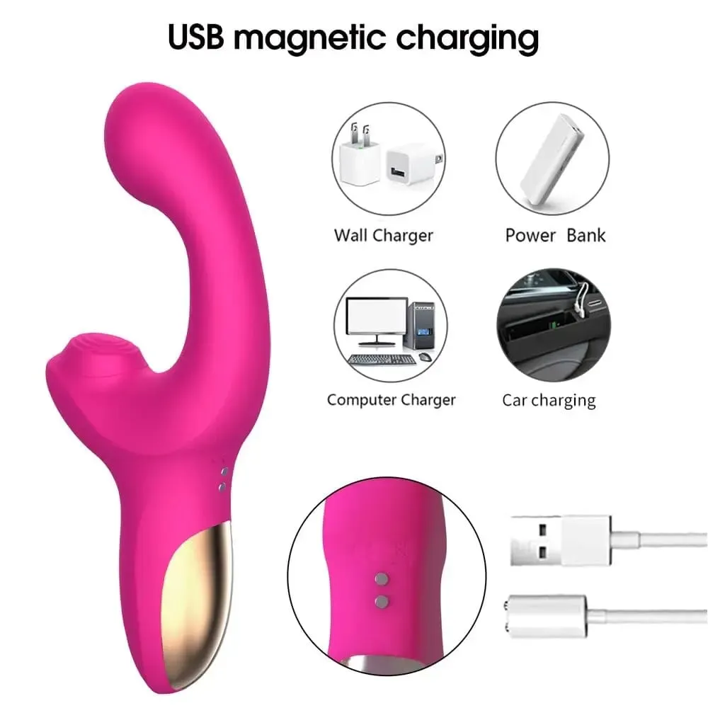 20 Speeds Powerful Dildo Vibrator for Women Clit Sucker Vacuum Clitoris Stimulator Adults Goods Finger Wiggling Adults Sex Toy — image 4