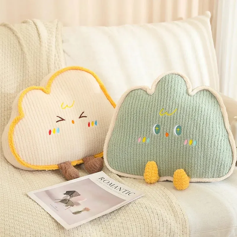 Cute Home Decoration Cartoon Plush Pillow Natural Series Plushies Pillow Cushions Moon Star Cloud Grass Soft Toy Kawii Gift — image 4