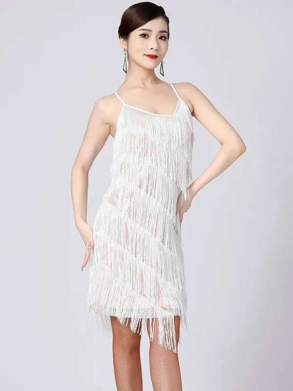 Wanita 1920-an Vintage Great Gatsby Party Dress Sequin Dress Seksi V-Neck Summer Cami Dress Gold Fringe Dress Vestidos Flapper Costumes — image 15