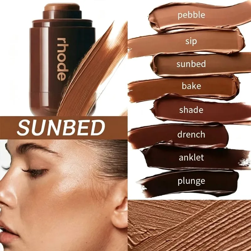RHO Newest Lip Gloss Lip Balm Smoothing Contour Stick Waterproof Bronzer Natural Finish Nose & Jawline Contouring Pocket Gift — image 9