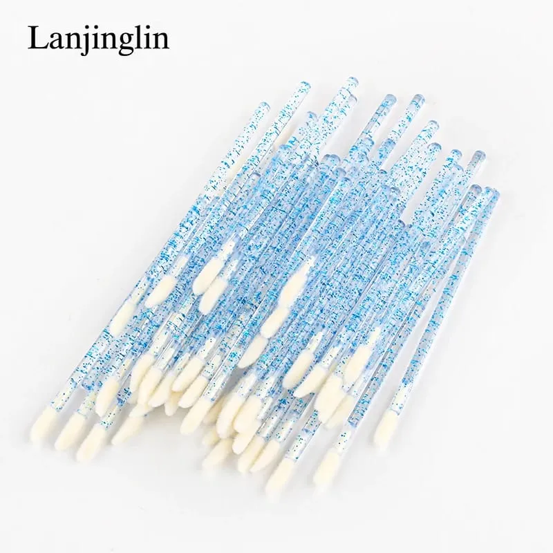 Hot Sale 50 Pcs Crystal Lip Brush Removing Cleaning Mascara Applicator Makeup Lip Brushes for Eyelash Extension Tools maquillaje — image 6