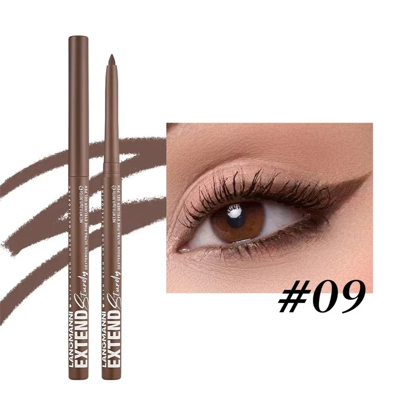 Waterproof Eyeliner Gel Pencil Gold Brown Lying Silkworm Pen Soft Easy Wear High Pigment Matte Eyeliner Lasting Shiny Eye Makeup — image 8