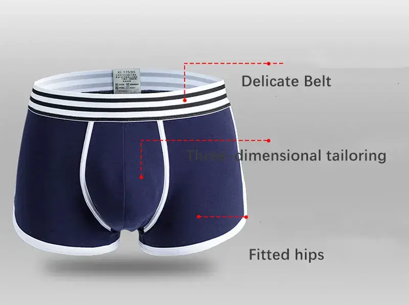 Men Soft Underpants Trunks Cotton High Quality Underwear U Convex Pouch Panties Cueca Mid Waist Breathable Boxer Shorts Homme — image 22