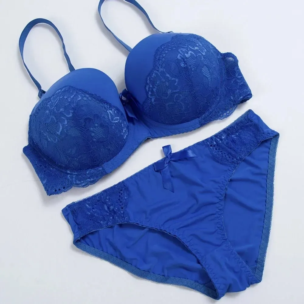 MOM Lady Lace Push Up BraS Sets 32/70 34/75 36/80 38/85 40/90 42/95 C D E F G Cup Underwear Panties Women Sexy Lingerie Bra B04 — image 2