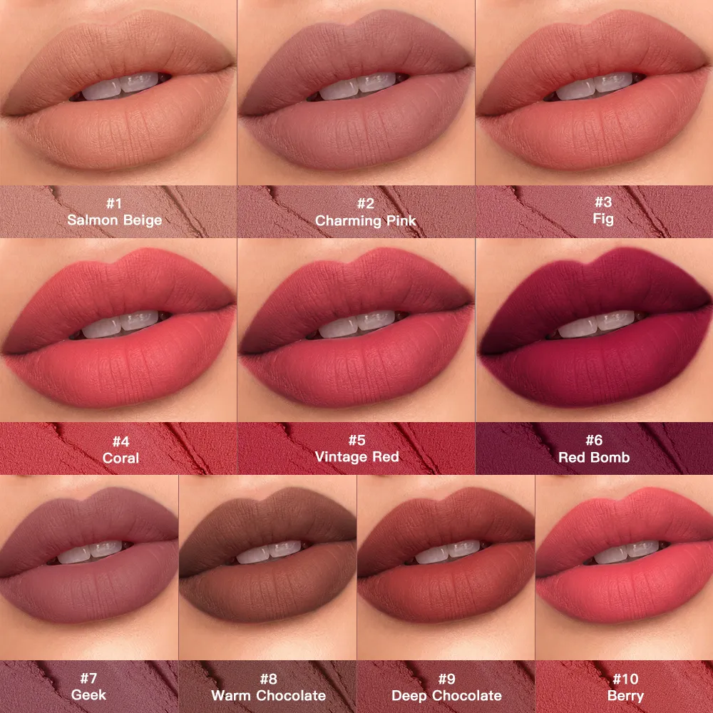3 Pcs Christmas Lip Set Lip Volumizer Serum & Nude Blur Lip Tint Moisturizing Plumping Long Lasting Matte Lip Makeup Holiday Kit