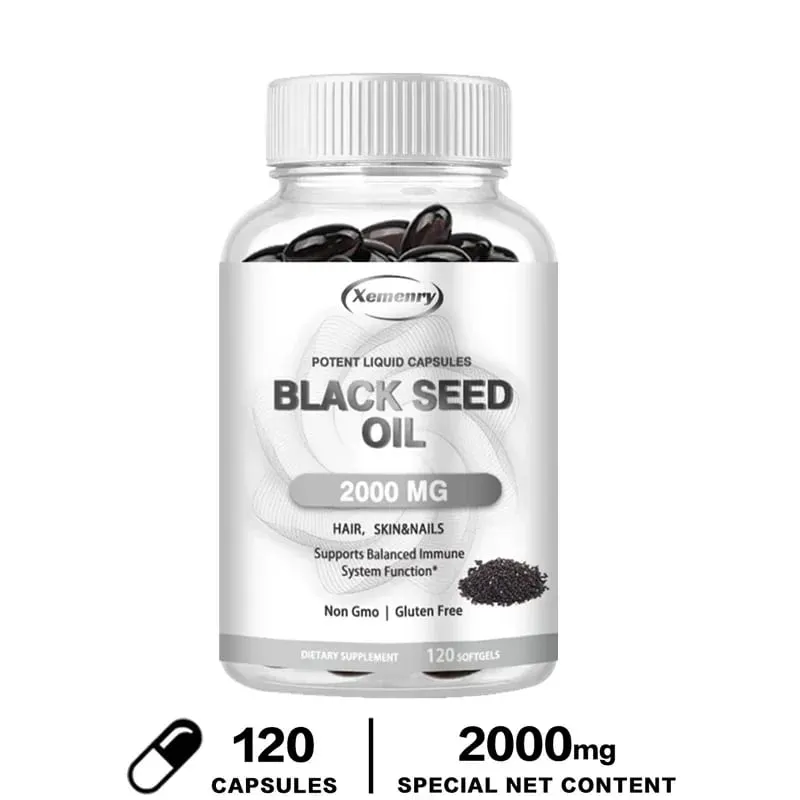 Vegan Black Seed Oil Capsules - Pure Cold Pressed - Black Cumin Seed Oil Capsules Non-GMO Vegan Black Seed Oil Supplement