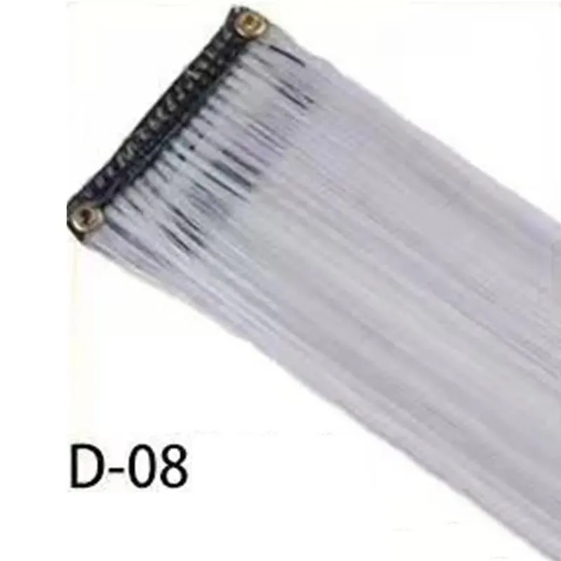 Synthetic 10Pcs colorful Hair Extensions Clip in Colored Party Highlights Extension for Kids Girls Long Straight Hairpiece — image 14