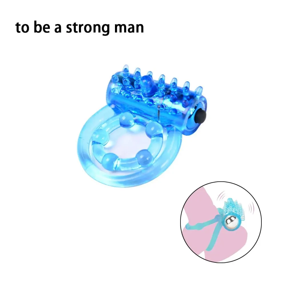 Lasting Vibrators Rings Double CockRing Delay Premature Ejaculation Penis Ball Loop 2 Locked Sex Toys Product for Men — image 3
