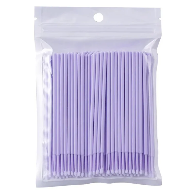 100PCS Micro Swab Applicator Eyelash Cleaning Brush Lash Extension Micro Brushes Cotton Swab Individual Eyelashes Removing Tool — image 13