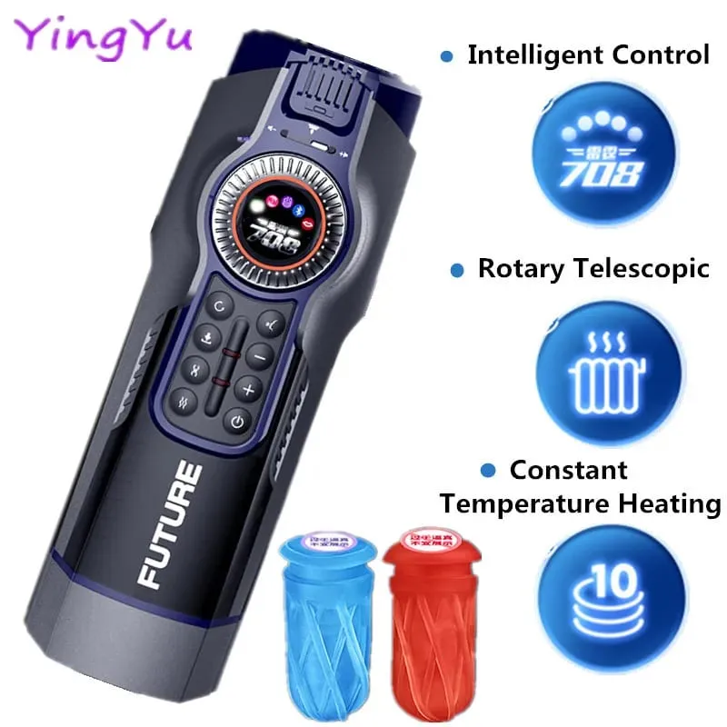 Leten 708 3rd Generation Upgraded Function Telescopic Heating Masturbator Vagina Anal Masturbation Cup Adult Erotic Sex Toys 18+ — image 2