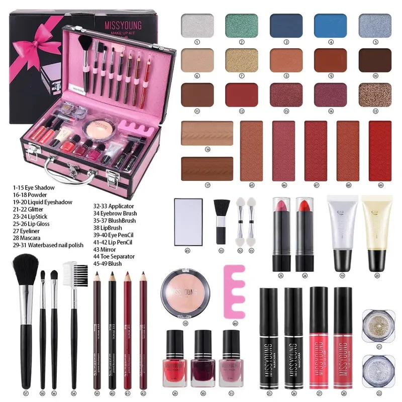 Hot Sale Multifunctional Makeup Sets Matte Eyeshadow Lipstick Highlight Blush All In One Portable Full Face Cosmetic Makeup Kit — image 1