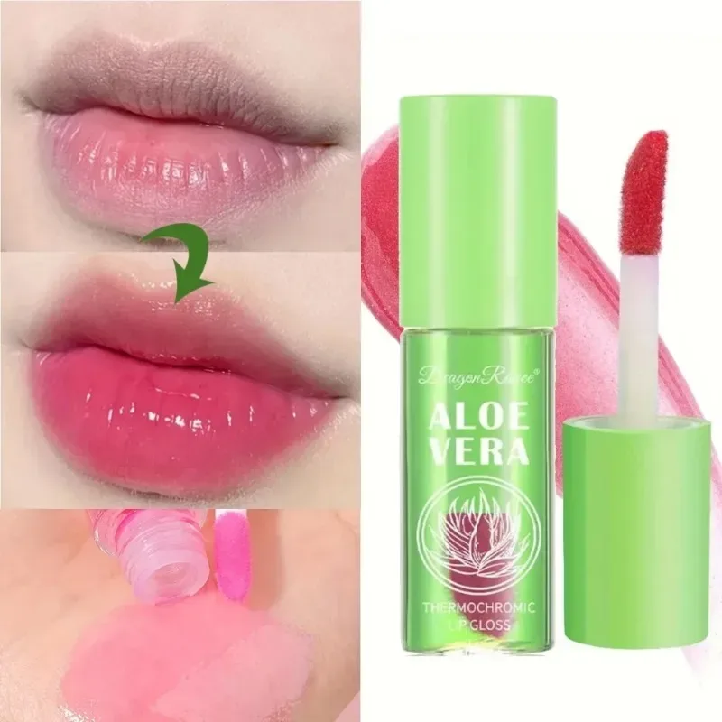 Aloe Vera Moisturizing Lipstick Natural Lasting Temperature Color Changing Lip Balm Fade-Resistant Nourishing Lips Care Makeup