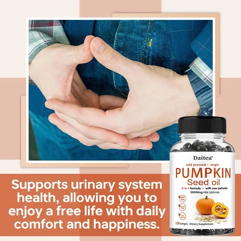 Ang Pumpkin Seed Oil + Saw Palmetto Extract ay Sinusuportahan ang Prostate at Urinary System Health Pangangalaga sa Buhok Anti-Paglalagas ng Buhok Kalusugan ng Lalaki — image 4