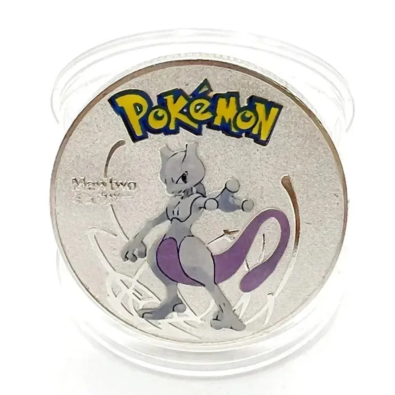 Syiling Emas Pokemon Pikachu Anime Commemorative Coin Charizard Golden Round Metal Syiling Mainan — image 21