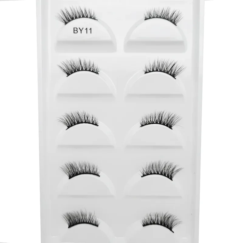 New 5 Pairs Natural 3D False Eyelashes Makeup Mink Eyelash Fake Eye Lashes Faux Cils Make Up Beauty Maquillaje Tools H13 Cat
