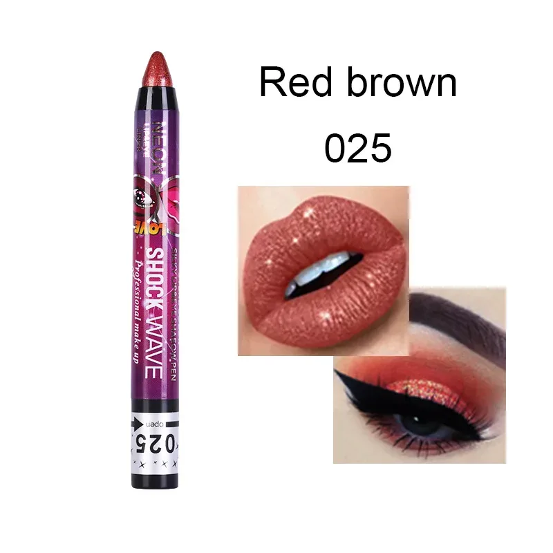 2 In 1 Eyeshadow Lipstick Stick Pencil Waterproof Glitter Matte Eye Shadow Makeup Pigment Eyeshadow Pen — image 26