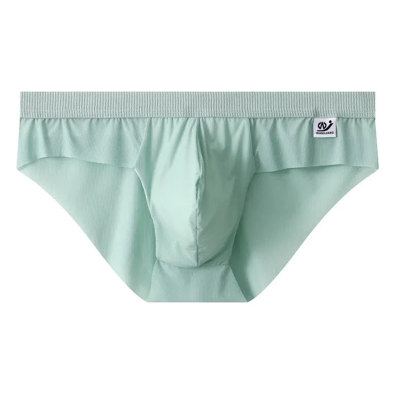 New Arrival Men's Briefs Ice Silk Underwear Seamless Breathable Low Waist Panties Shorts — image 12