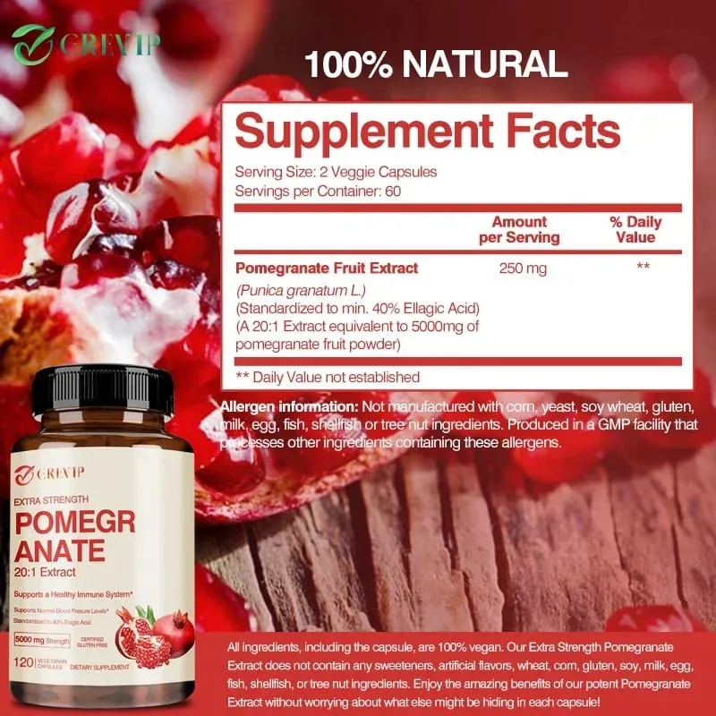 Pomegranate Extract - Antioxidant Supplement Heart Health Joint Support Brain HealthSupplements — image 2