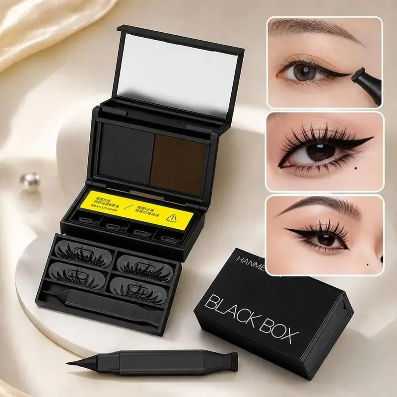 Waterproof Eye Makeup Stamping Pen Set Smudge Resistant Portable Lower Lash Stamp Long Lasting Ultra Fine Eye Makeup Tools