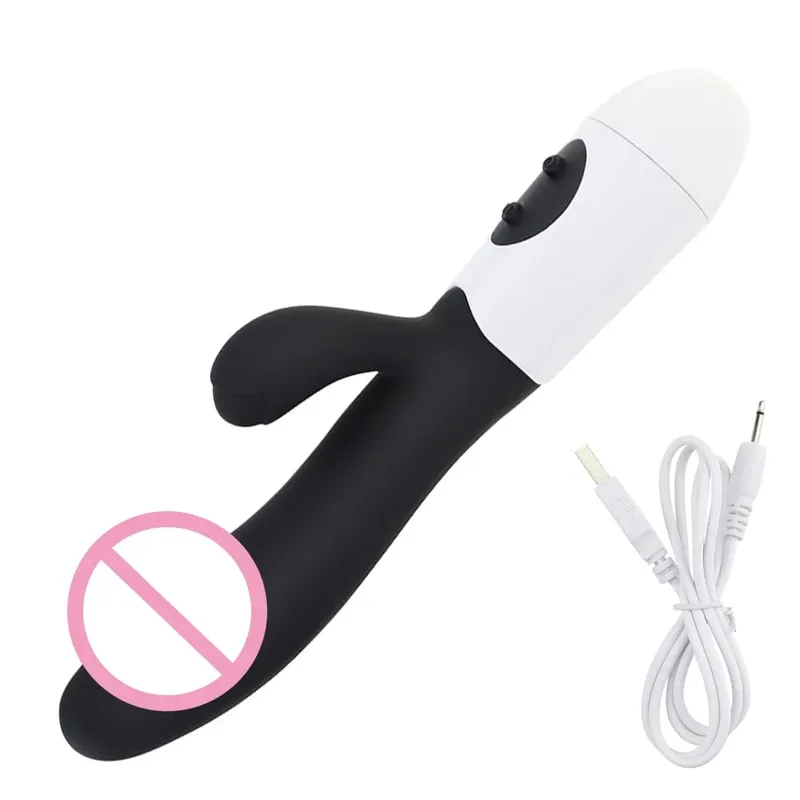 Realistic Rabbit Dildo Dual Vibrator G-Spot Clitoral Stimulation Massager Powerful Vibrating Vagina Masturbator Women's Sex Toy — image 9