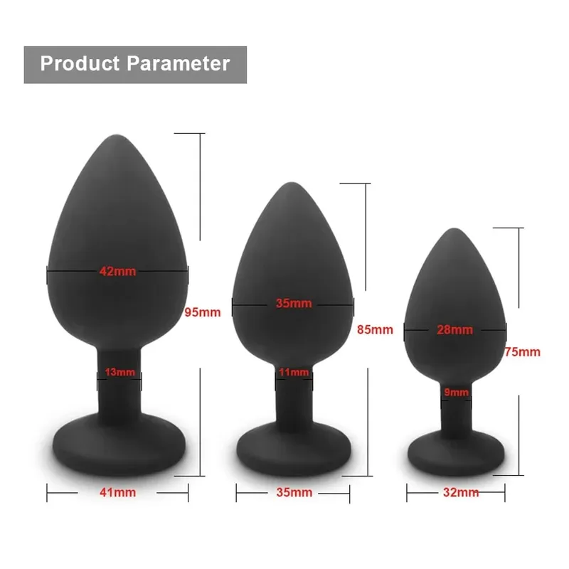 S/M/L Anal Plug Butt Vibrator Women/Men Soft Silicone Round Shaped Erotic Bullet Anal plug Bullet Gay Sex Toys for Adults — image 23