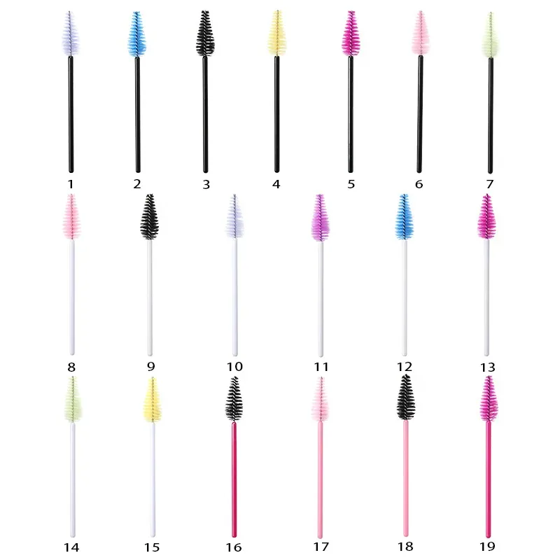50pcs Eyelash Eyebrow Brush Water Drop Shape Nylon Material Lashes Makeup Brushes Eyelash Extension Beauty Tools Mascara Wand — image 6