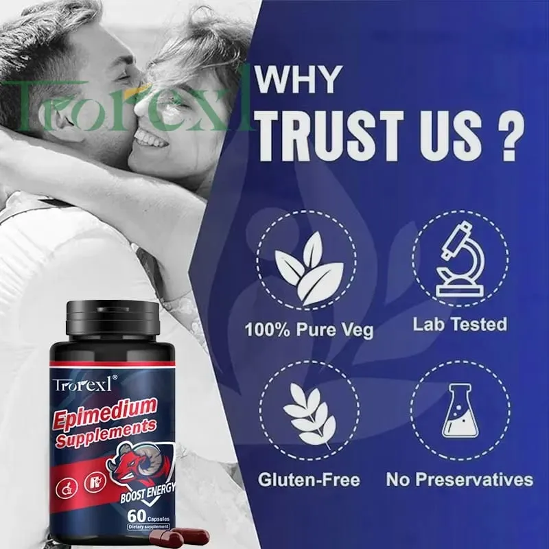 Natural Epimedium Capsules Enhance Endurance Supplement : Boost potency & Morning Power (Men's Health Secret) — image 6
