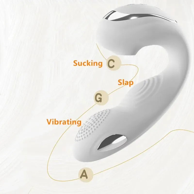 Remote Control Female Orgasm Masturbator with Vibrating Slaping Sucking and Shocking Multi Modes 3 Points Stimulation Sex Toys — image 3