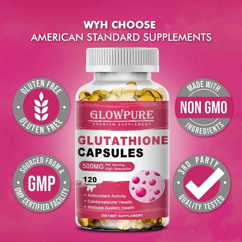 Glutathione Capsules for Skin Detox and Immune System Support with High Absorption Formula Beauty Care Health Supplement Vegan — image 5