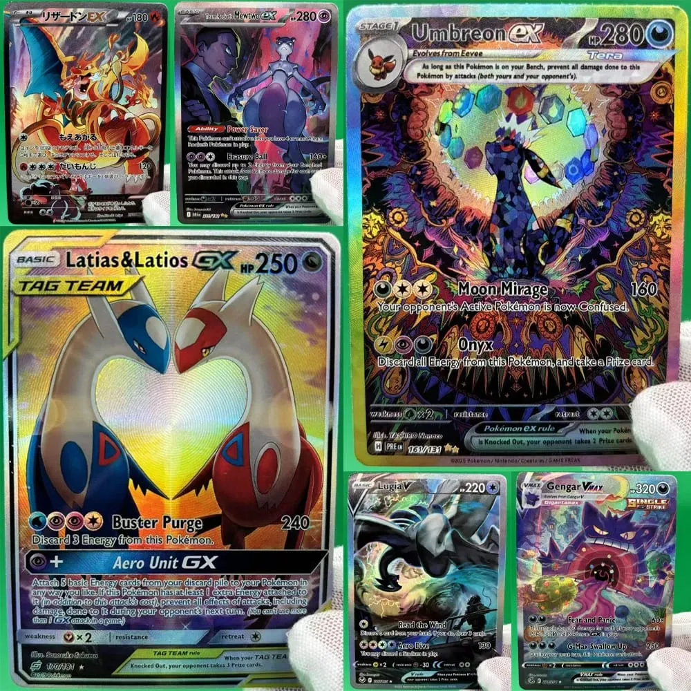 Collection Cards Lugia Umbreon Mewtwo Giratina DIY Self Made Single Card Classic Game Anime Card Gift Toy — image 1